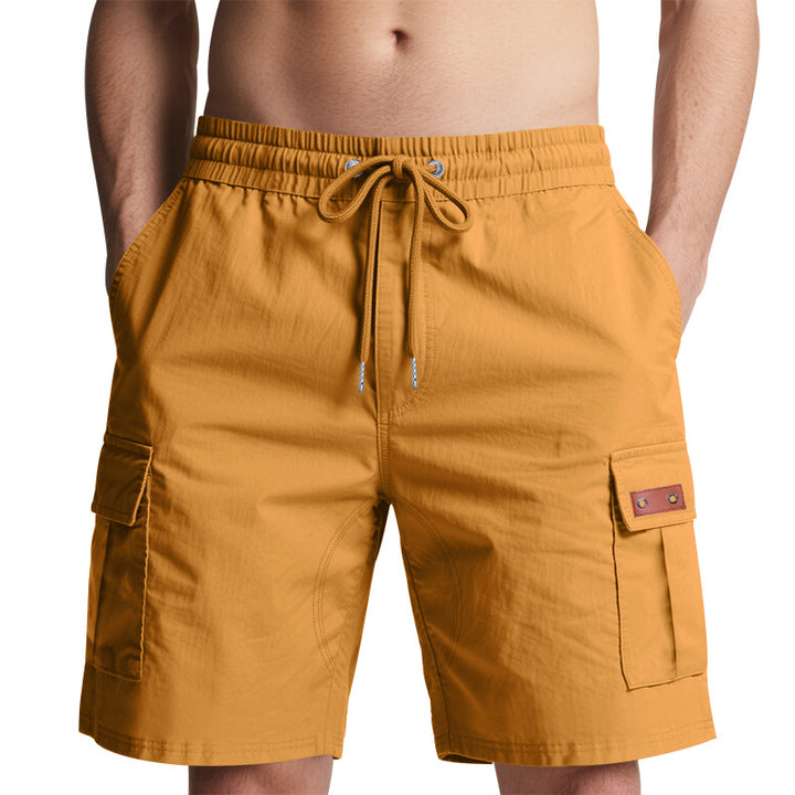 Herren Cargo-Shorts mit mehreren praktischen Taschen und elastischem Bund Aliams