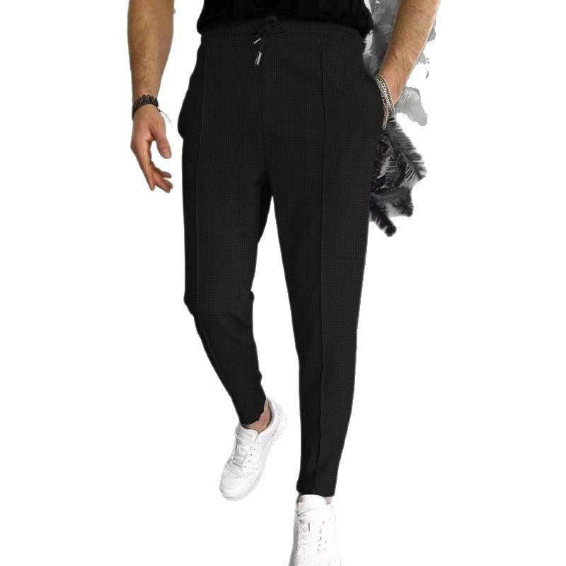 Herren Jogginghose mit elastischem Bund und stylischem Strukturdesign Aliams