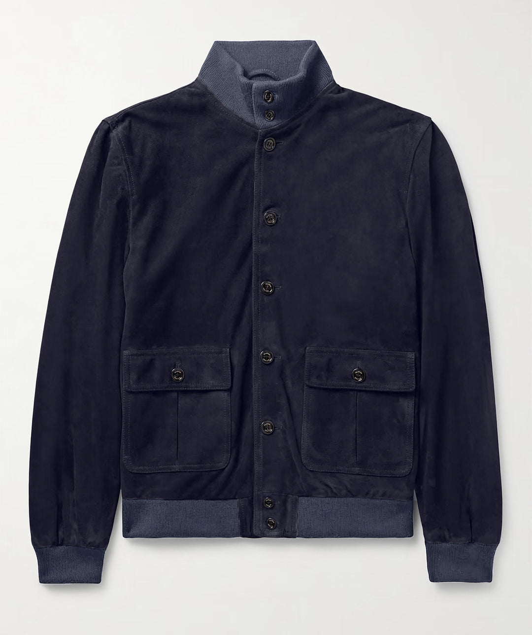 Herren funktionale Utility-Jacke mit hohem Kragen und aufgesetzten Taschen Aliams