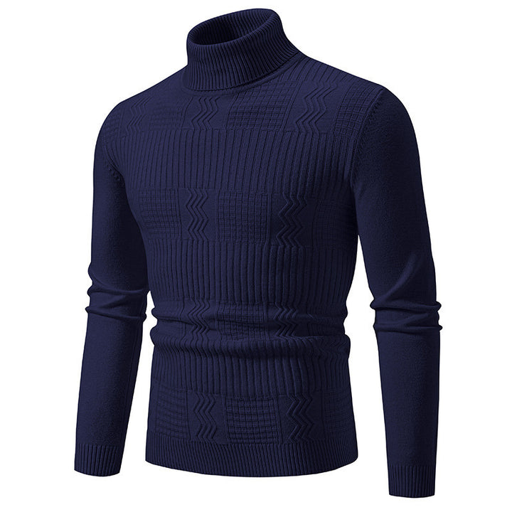 Herren eleganter Rollkragenpullover mit strukturiertem Design Aliams
