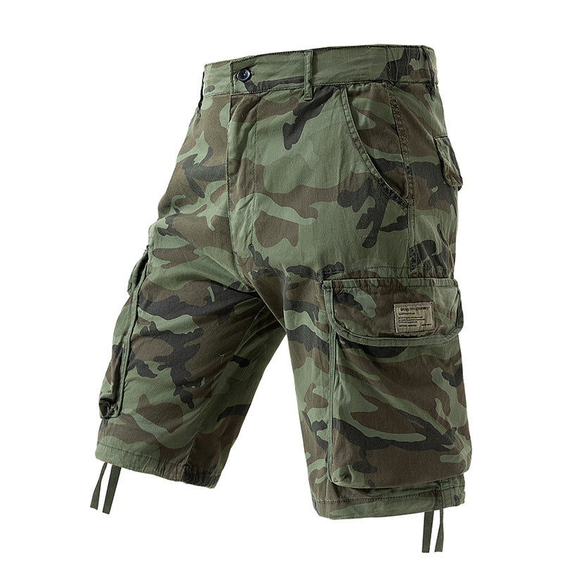 Herren Cargoshorts im lässigen Camouflage-Design mit multifunktionalen Taschen Aliams