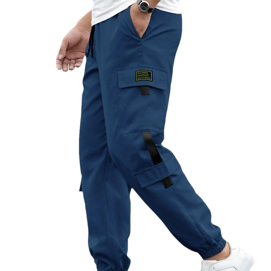 Herren stylische Cargo-Hose mit elastischem Bund und vielseitigen Taschen Aliams