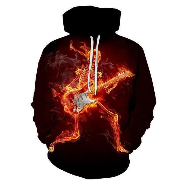 Herren Kapuzenshirt mit lebendigem Tigerdesign und feurigen Akzenten Aliams