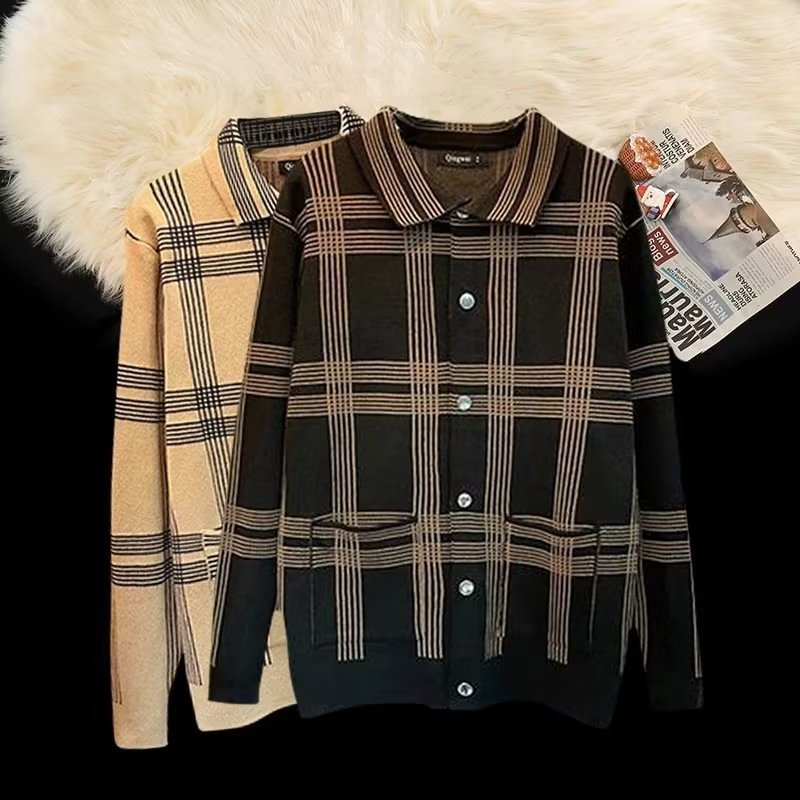 Damen Karierte Hemdjacke mit praktischen Taschen und eleganter Knopfleiste Aliams