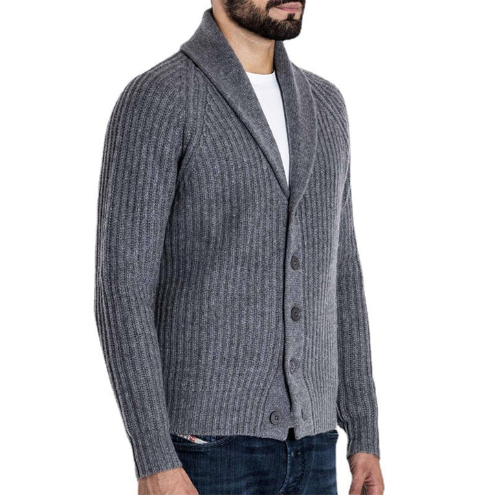 Herren schicker Strickblazer im modernen Rippdesign Aliams