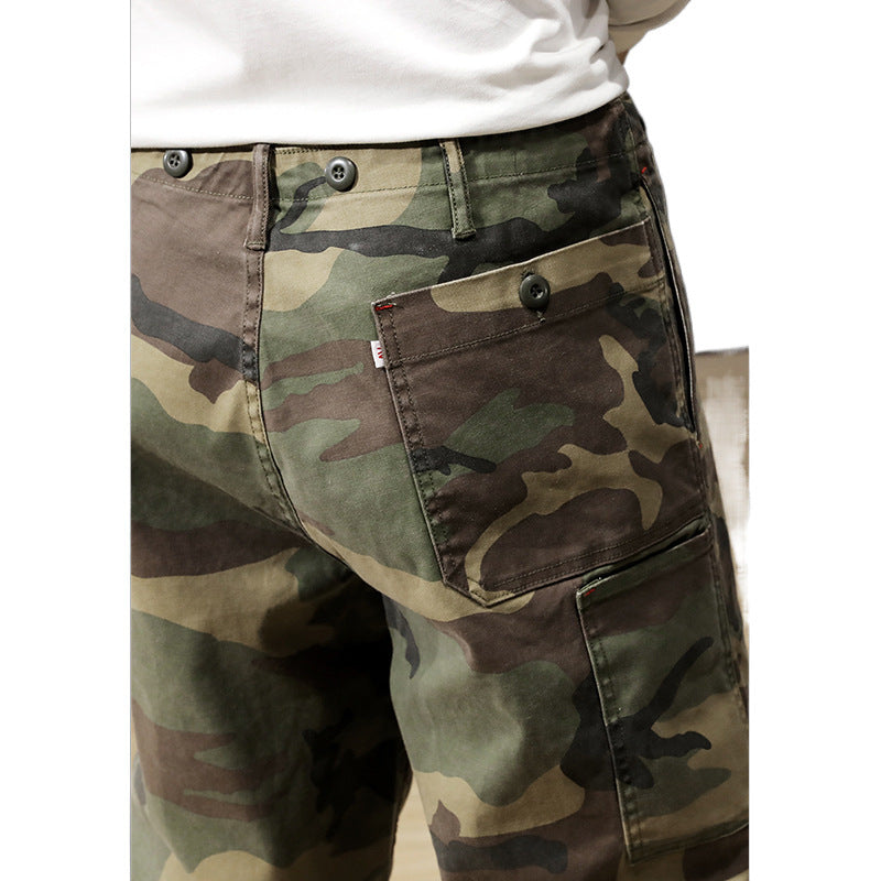 Herren Cargohose mit modernen Camouflage-Details und bequemen Schnitt Aliams