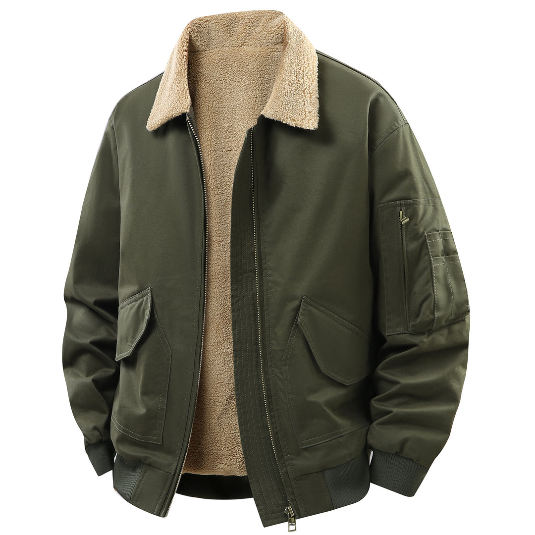 Herren Utility-Jacke mit kuscheligem Innenfutter und vielseitigen Taschen Aliams