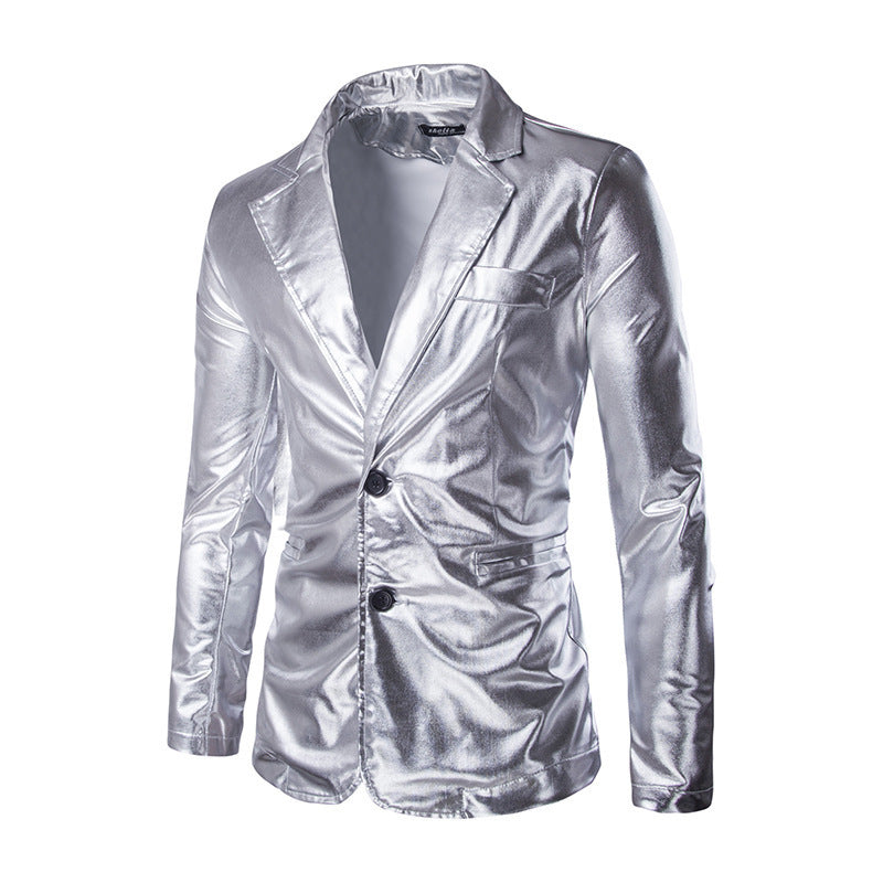 Herren Glamouröser Satin-Blazer Aliams