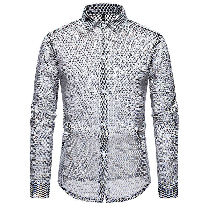 Herren elegante Netzhemd mit exklusivem Design und atmungsaktiven Eigenschaften Aliams