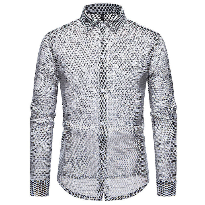 Herren elegante Netzhemd mit exklusivem Design und atmungsaktiven Eigenschaften Aliams