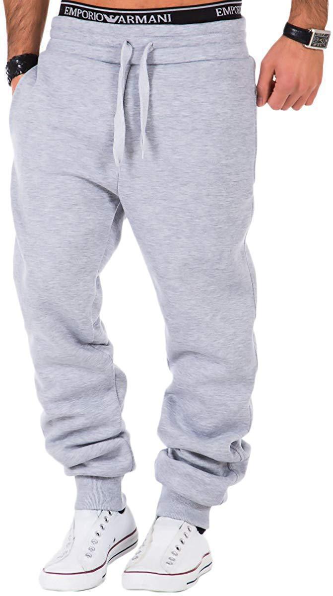 Herren komfortable Jogginghose mit flexiblem Bund und tiefen Taschen Aliams