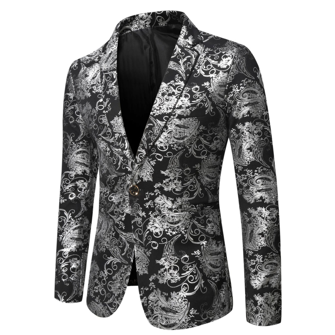 Herren eleganter Blazer mit kunstvollem Muster und luxuriösem Glanz Aliams