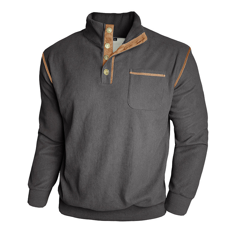 Herren Stepppullover mit modernem Kragen Aliams