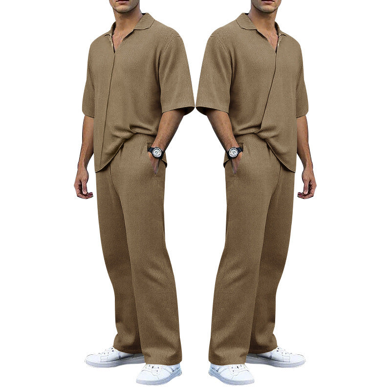 Herren elegantes Freizeit-Outfit aus weichem Strickmaterial mit lässigem Schnitt Aliams