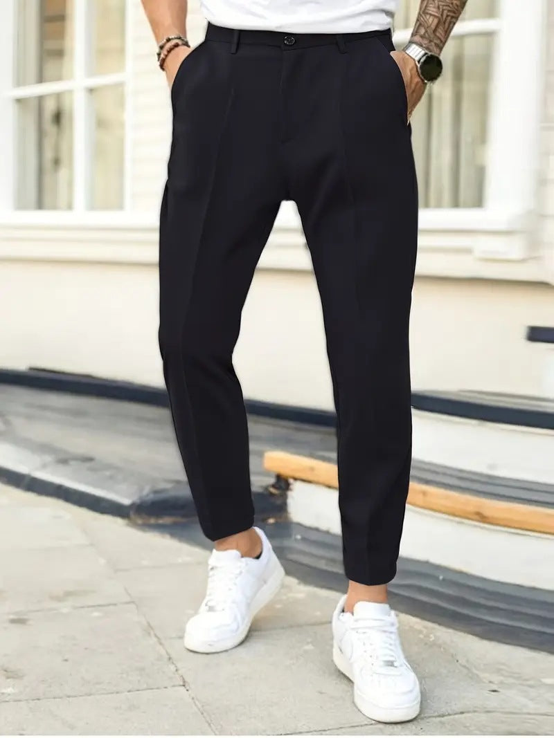 Herren Elegante Baumwoll-Hose mit schmalem Schnitt Aliams