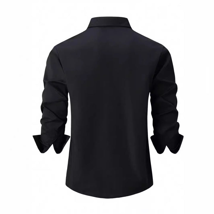 Herren Elegantes Baumwoll-Hemd mit Kontrastkragen Aliams