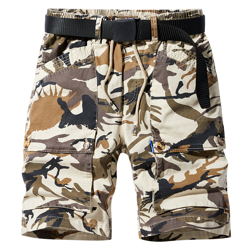 Herren Cargoshorts mit elastischem Bund und zahlreichen Taschen Aliams