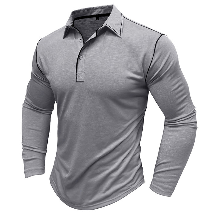 Herren Funktions-Langarmshirt mit modernem Kragen und sportlicher Passform Aliams