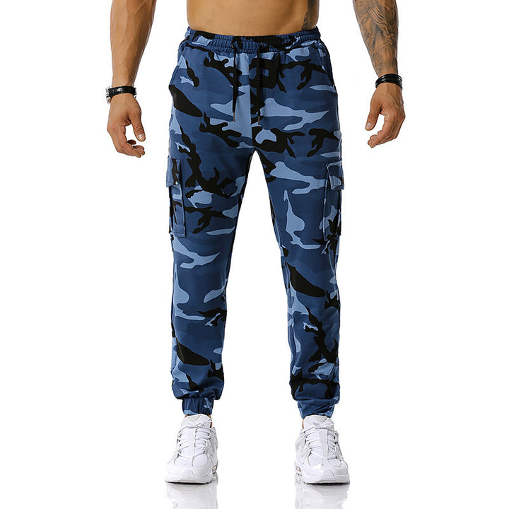 Herren Camouflage Cargo-Hose mit elastischem Bund und praktischen Seitentaschen Aliams