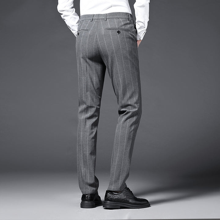 Herren elegante gestreifte Anzughose Aliams