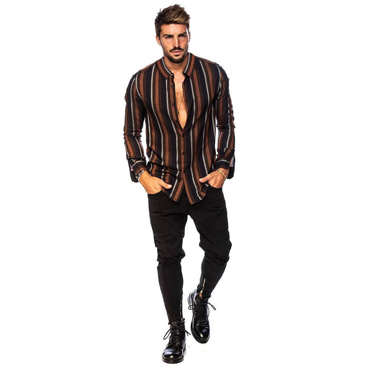 Herren gestreifte Hemd Aliams