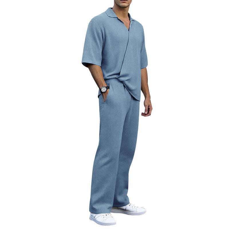 Herren elegantes Freizeit-Outfit aus weichem Strickmaterial mit lässigem Schnitt Aliams