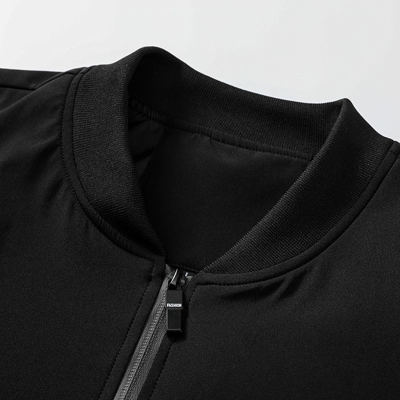 Herren sportliche Übergangsjacke mit elastischen Bündchen und innovativen Taschen Hedi-Mode