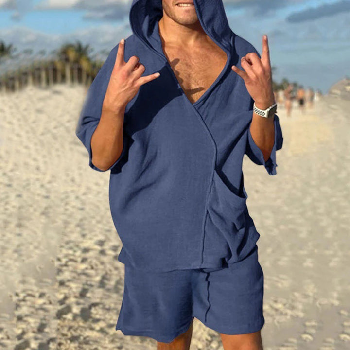 Herren Übergroße Strand Kapuzen Plätscherset Aliams