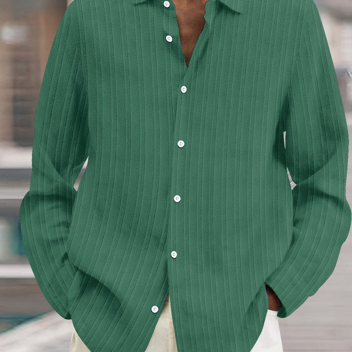 Herren Hemd mit feinem Streifenmuster und lässigem Schnitt Aliams