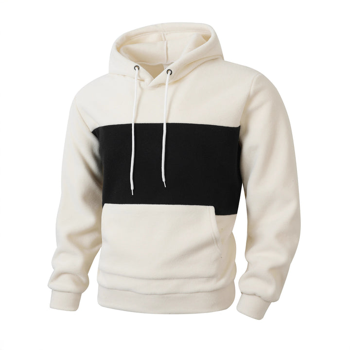 Herren Fleece-Hoodie mit modischem Farbblock-Design und praktischen Seitentaschen Aliams