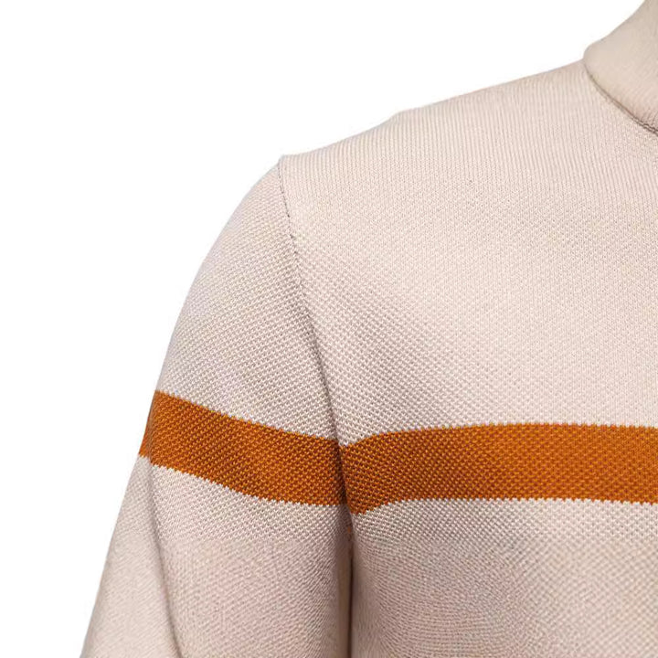 Herren Pullover mit Stehkragen und Zipper Aliams