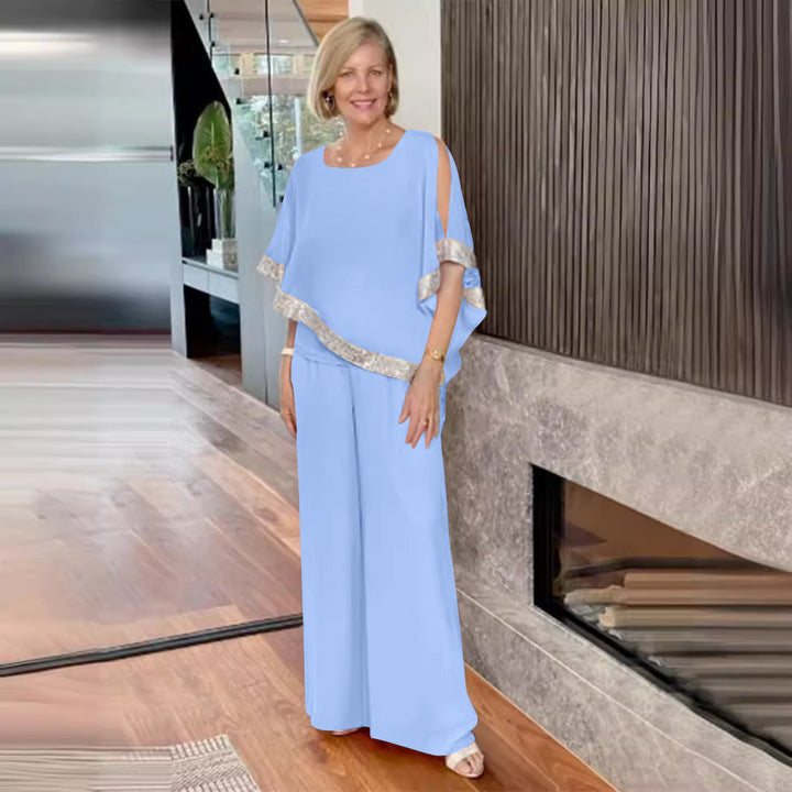 Damen Elegant geschnittenes Zweiteiliges Ensemble Aliams