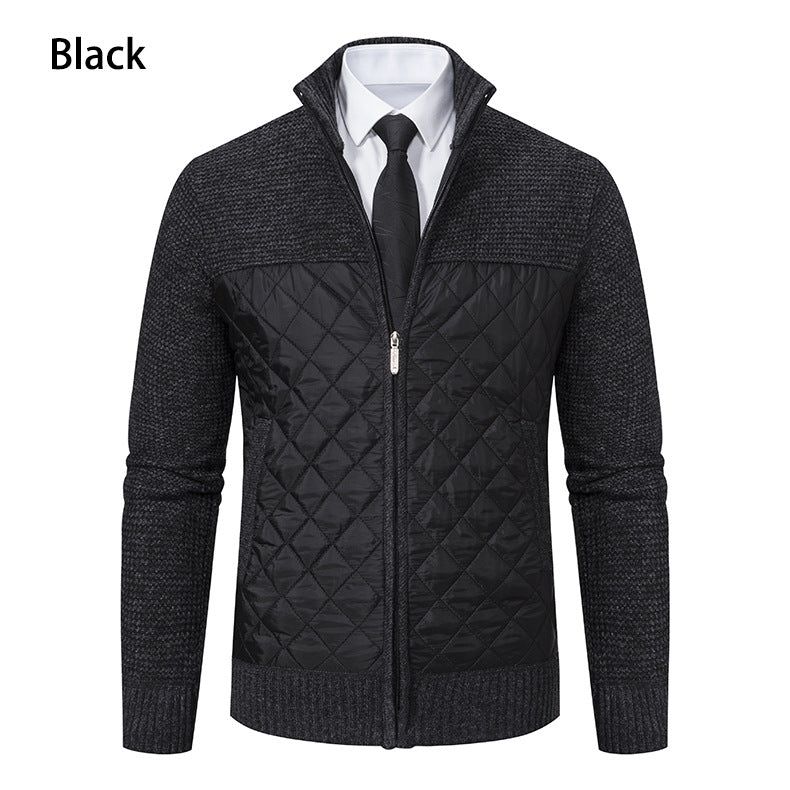 Herren gesteppte Freizeitjacke mit hochschließendem Kragen und praktischen Taschen Aliams