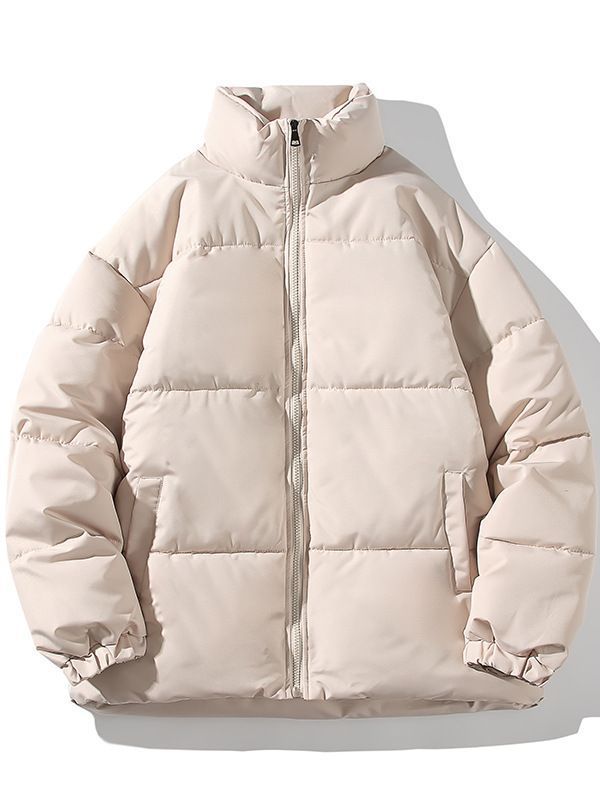 Herren isolierte Steppjacke mit hohem Kragen und elastischen Bündchen Aliams