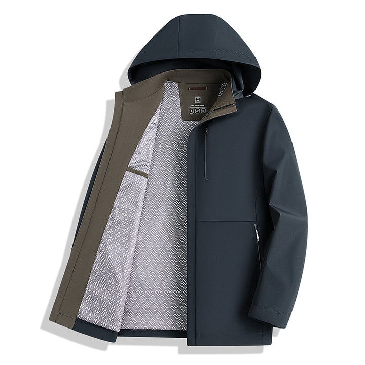 Herren wasserabweisende Outdoorjacke mit Fleece-Innenfutter Aliams