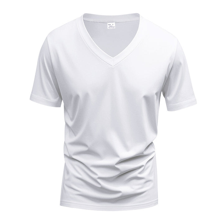 Herren V-Ausschnitt T-Shirt aus atmungsaktivem Funktionsmaterial Aliams 1754373690