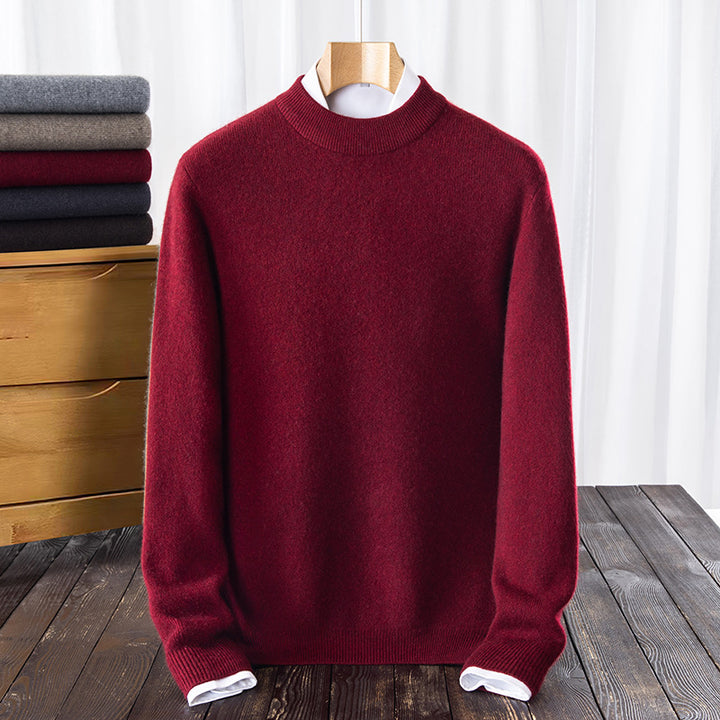 Herren Rundhalspullover aus hochwertiger Wolle Aliams