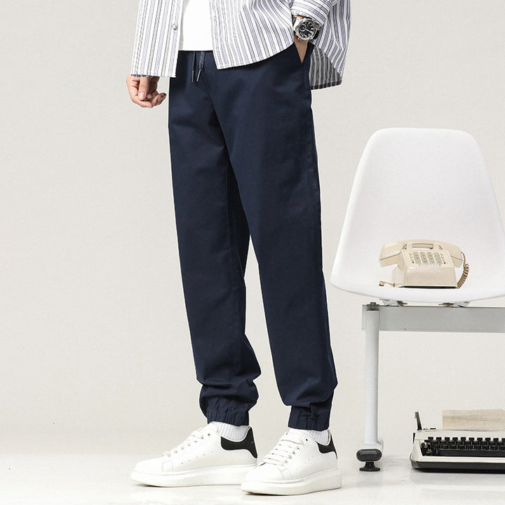 Herren bequeme Jogginghose mit elastischem Bund und seitlichen Taschen Aliams