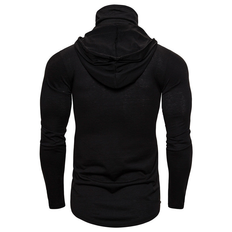 Herren Hoodie mit Skelett-Design und praktischem Gesichtsschutz Aliams