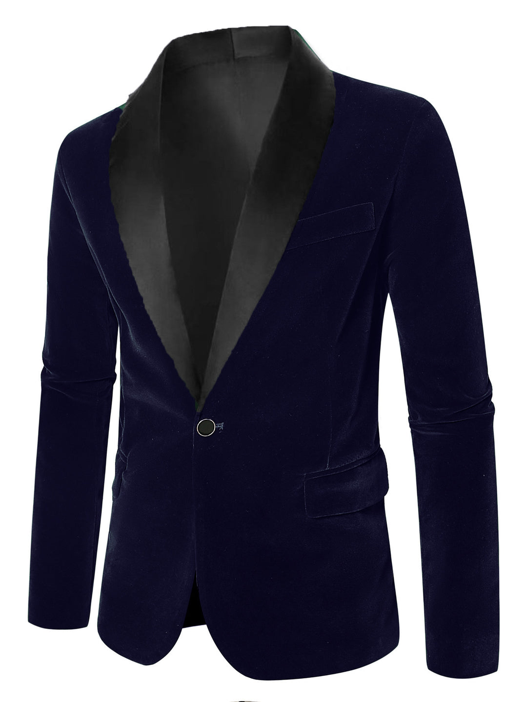 Herren eleganter Samtblazer mit Satinverarbeitung Aliams