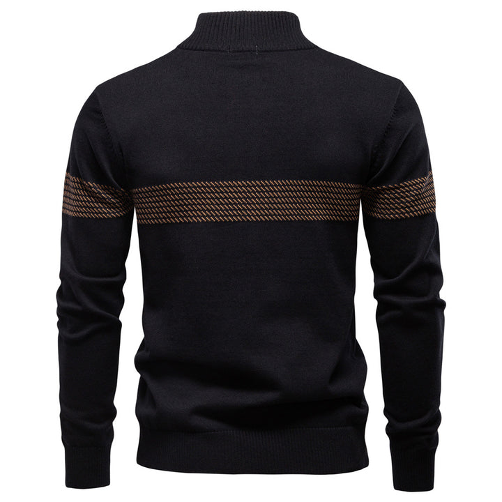 Herren Pullover mit Stehkragen und Reißverschluss Aliams