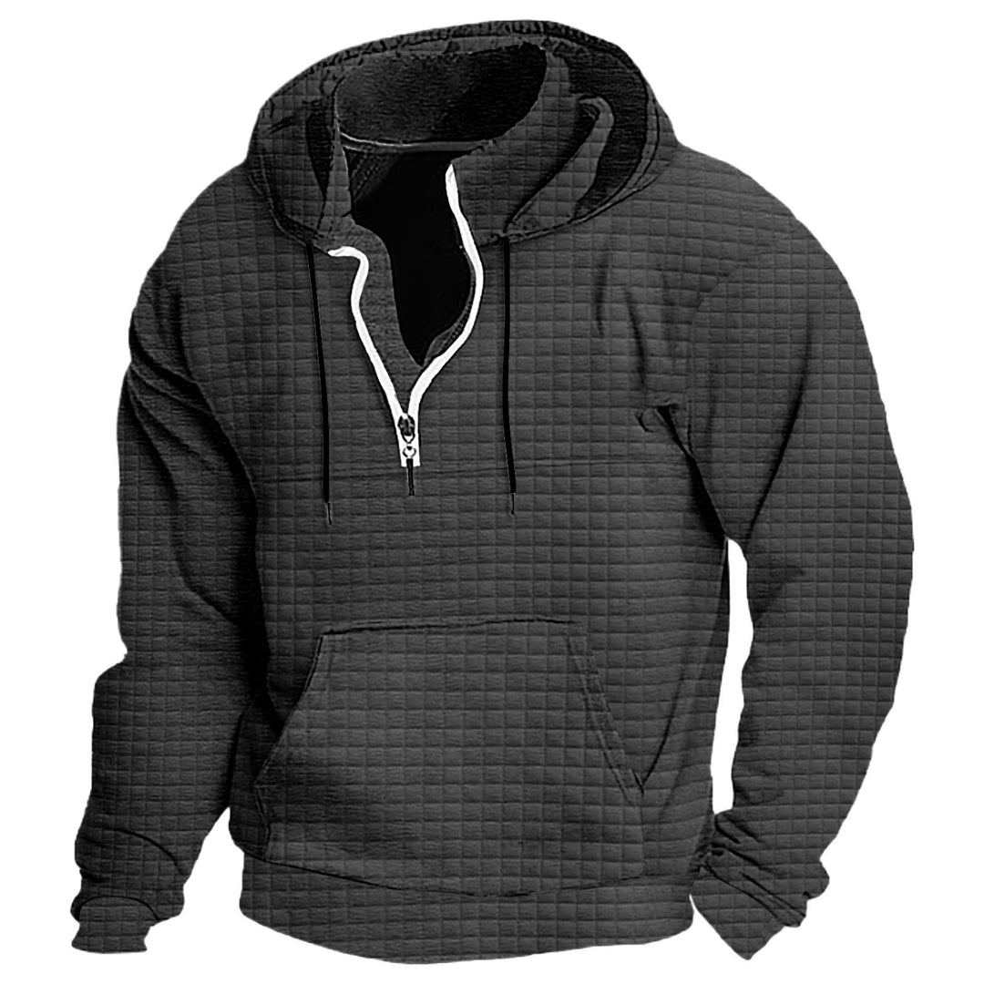 Herren Kapuzenpullover mit innovativem Reißverschluss und strukturiertem Design Aliams