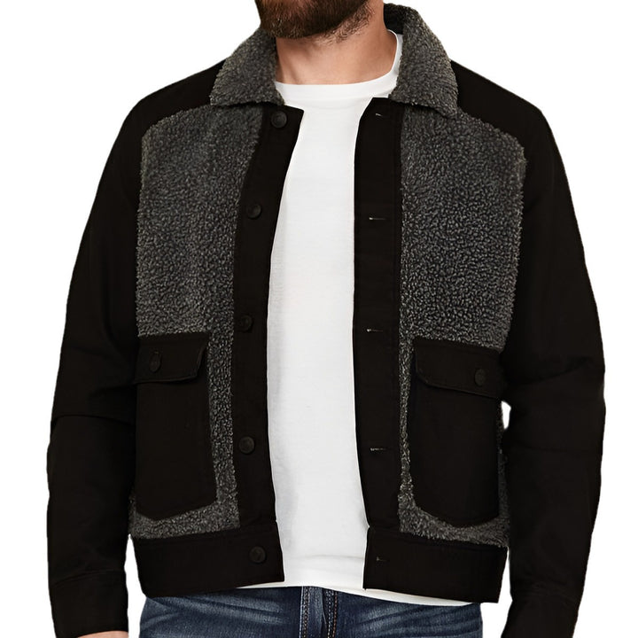Herren warme Fleecejacke mit praktischen Taschen und weichem Kragen Aliams
