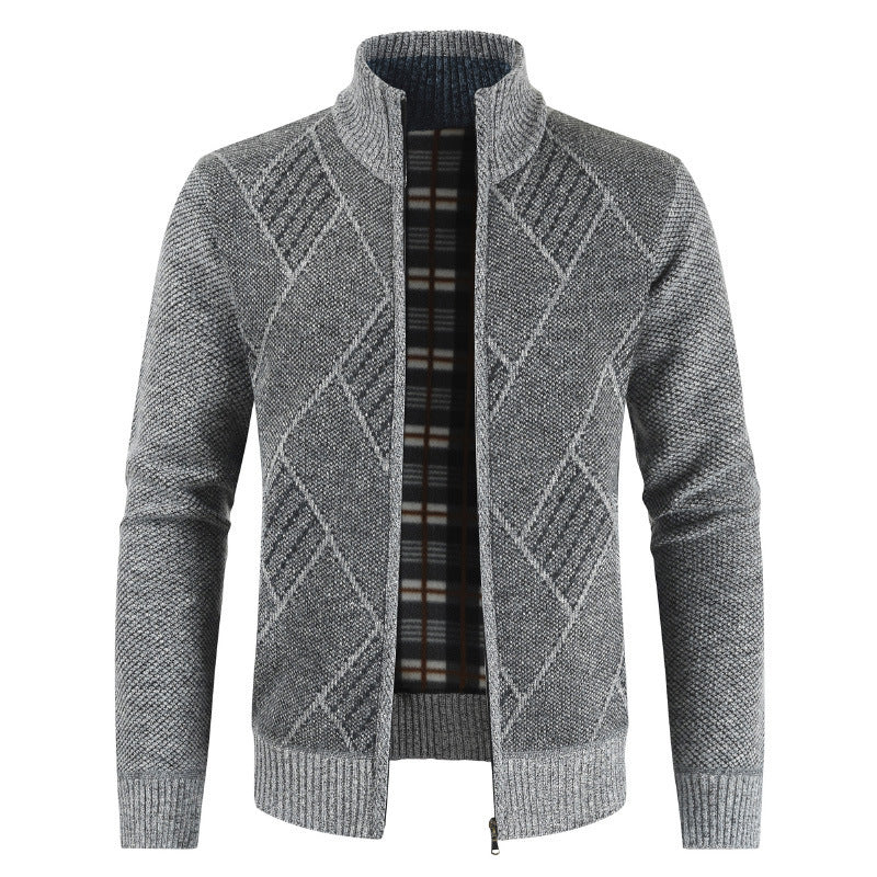 Herren Stilvolle Strickjacke mit grafischem Muster Aliams