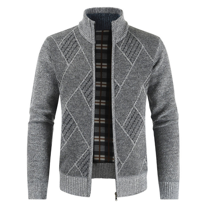 Herren Stilvolle Strickjacke mit grafischem Muster Aliams
