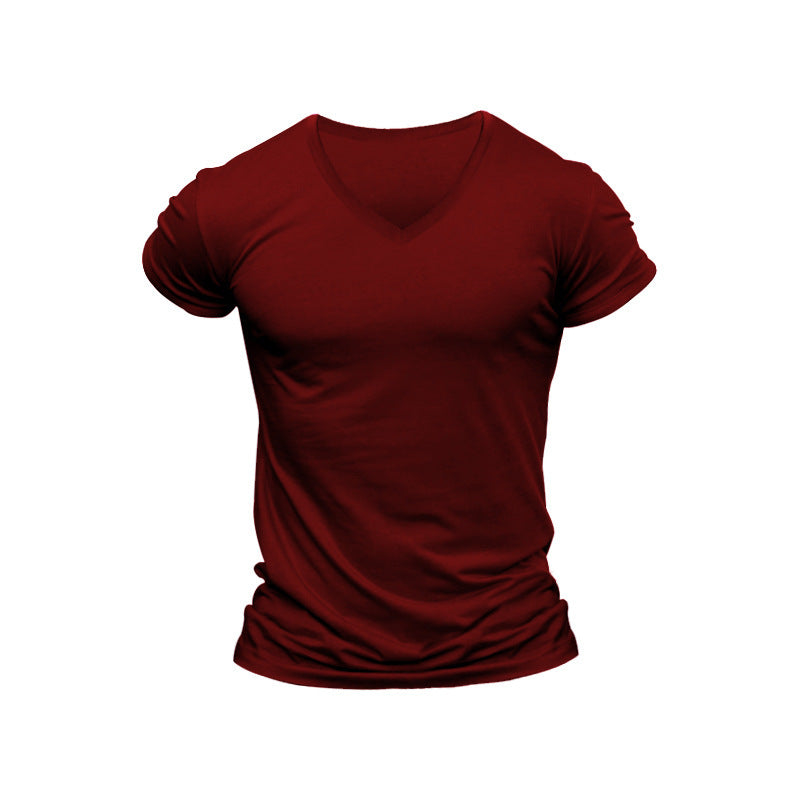 Herren V-Ausschnitt T-Shirt aus weichem Baumwollmix Aliams
