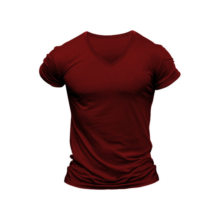 Herren V-Ausschnitt T-Shirt aus weichem Baumwollmix Aliams