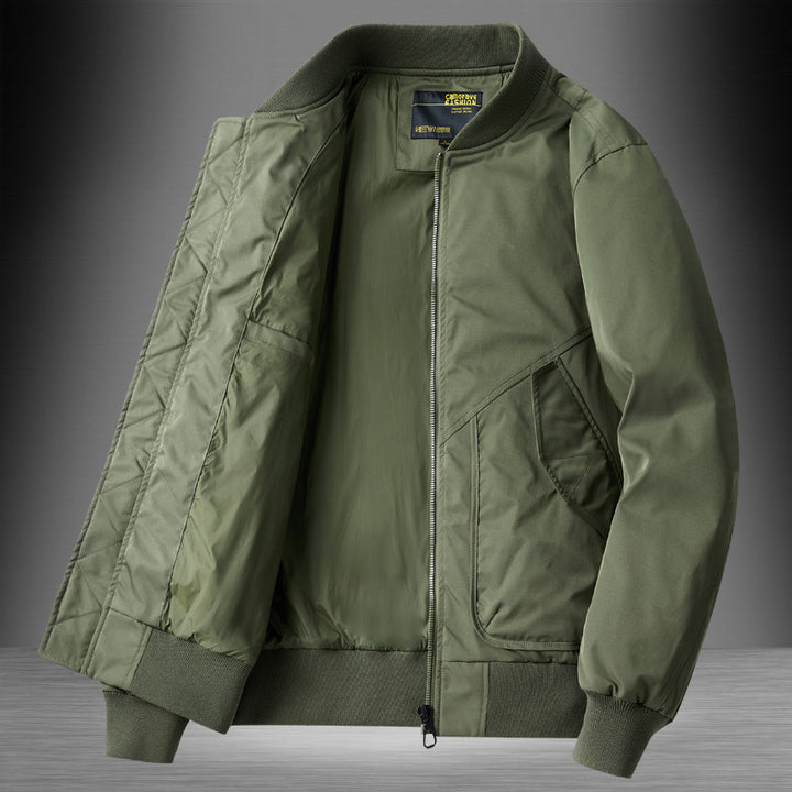 Herren funktionale Bomberjacke mit Reißverschluss und praktischem Innenfutter Aliams