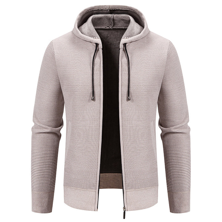 Herren elegante Strickjacke mit Kapuze und modernem Design Aliams