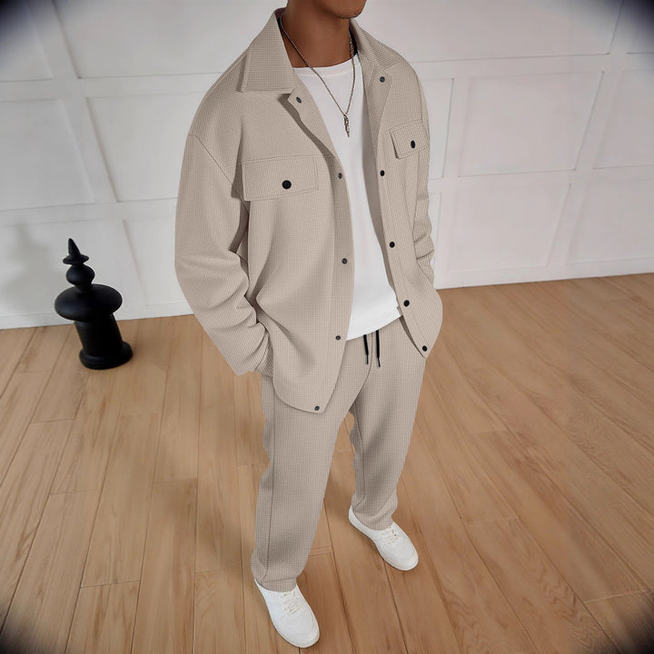 Herren Freizeitanzug mit strukturierter Oberfläche Aliams